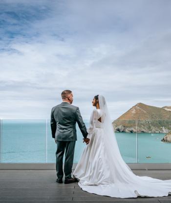 Elopement Wedding with view