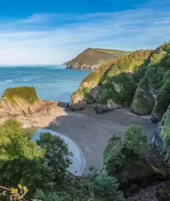 Broadsands beach on the North Devon coast on a sunny day