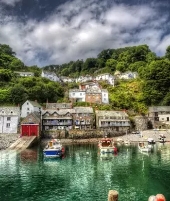 The harbour and houses at Clovelly in North Devon