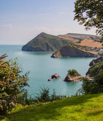 The view over the bay from Sandy Cove Hotel