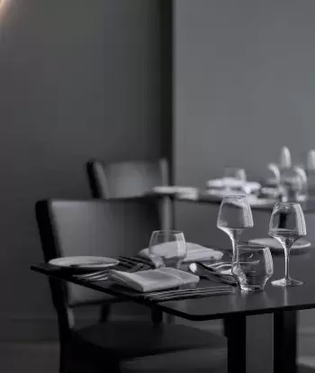 Tables in the Seacliff Restaurant at Sandy Cove Hotel