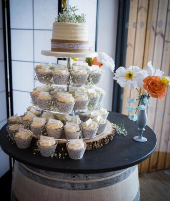 Wedding Cake at the Sandy Cove Hotel, Devon