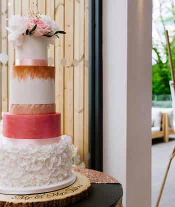 Wedding Cake at the Sandy Cove Hotel, Devon