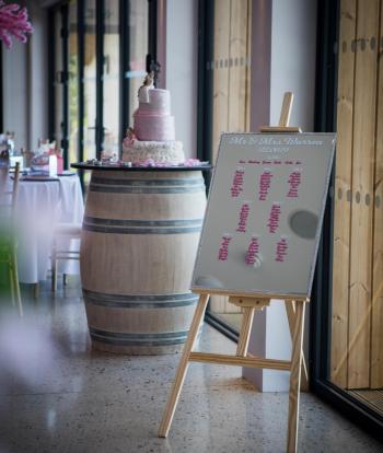 Wedding decorations at the Sandy Cove Hotel