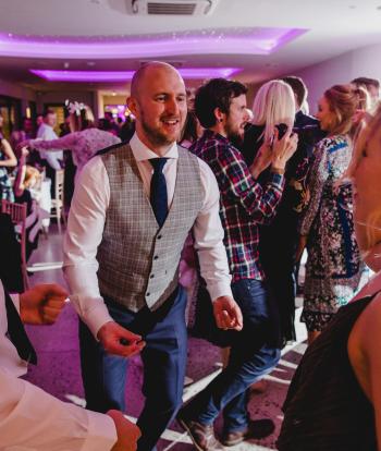 Guests dancing at the sandy cove hotel