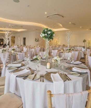 Wedding table set up at the Sandy Cove Hotel 