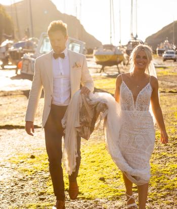 Bride & Groom at the harbour