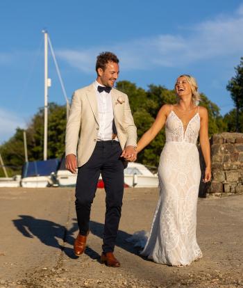 Bride & Groom at Watermouth Harbour