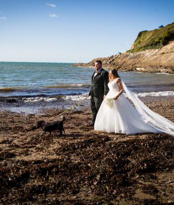 Bride & Groom on Beach