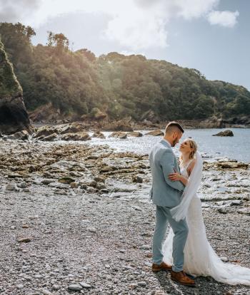 Bride & Groom on the beach