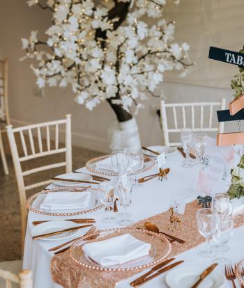 Wedding Reception Table Set Up