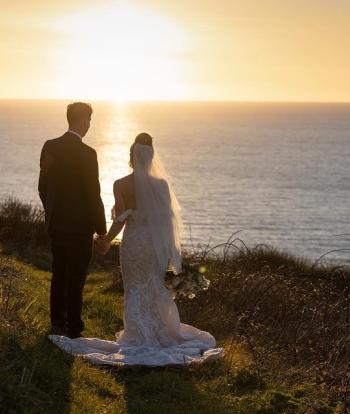 Bride & Groom Sun Set