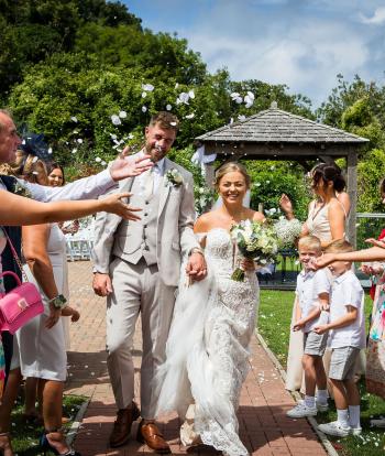 Wedding couple after the ceremony